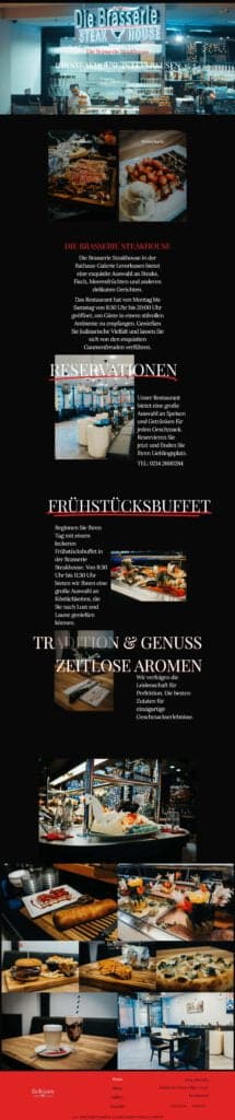 Webseite Vorschau Die Brasserie Steak House
